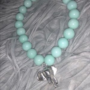 Marble elephant charm bracelet